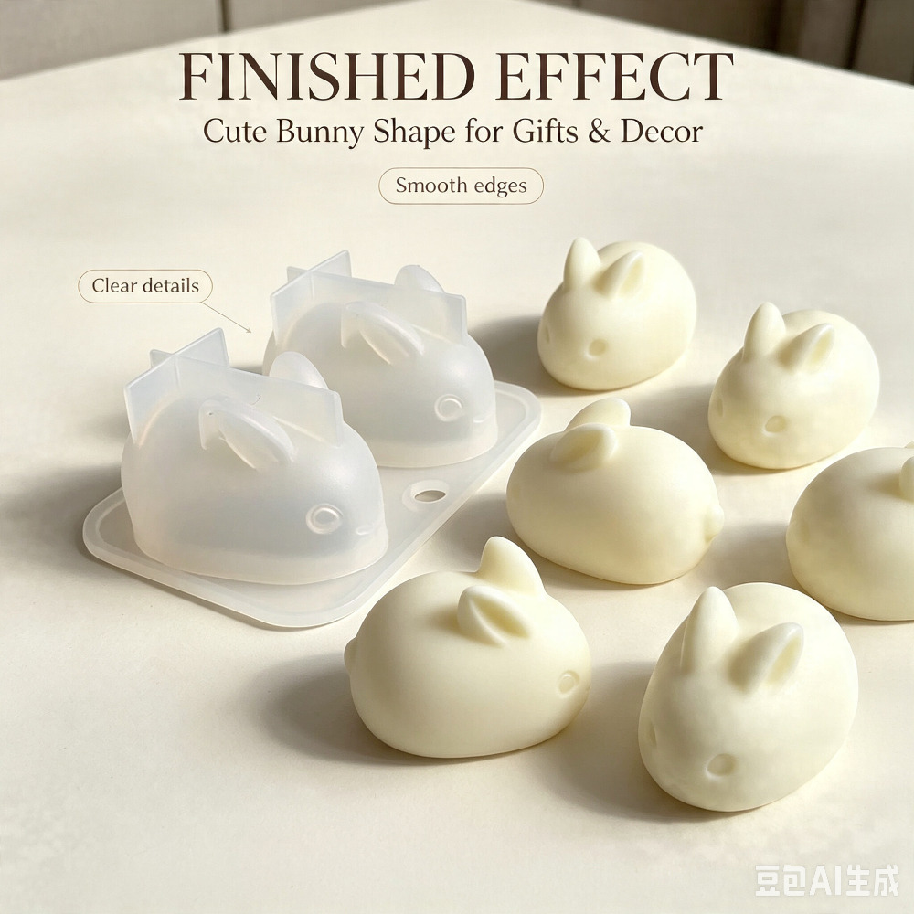 Candle Making Classes - 3D 미니 토끼 실리콘 몰드 식품