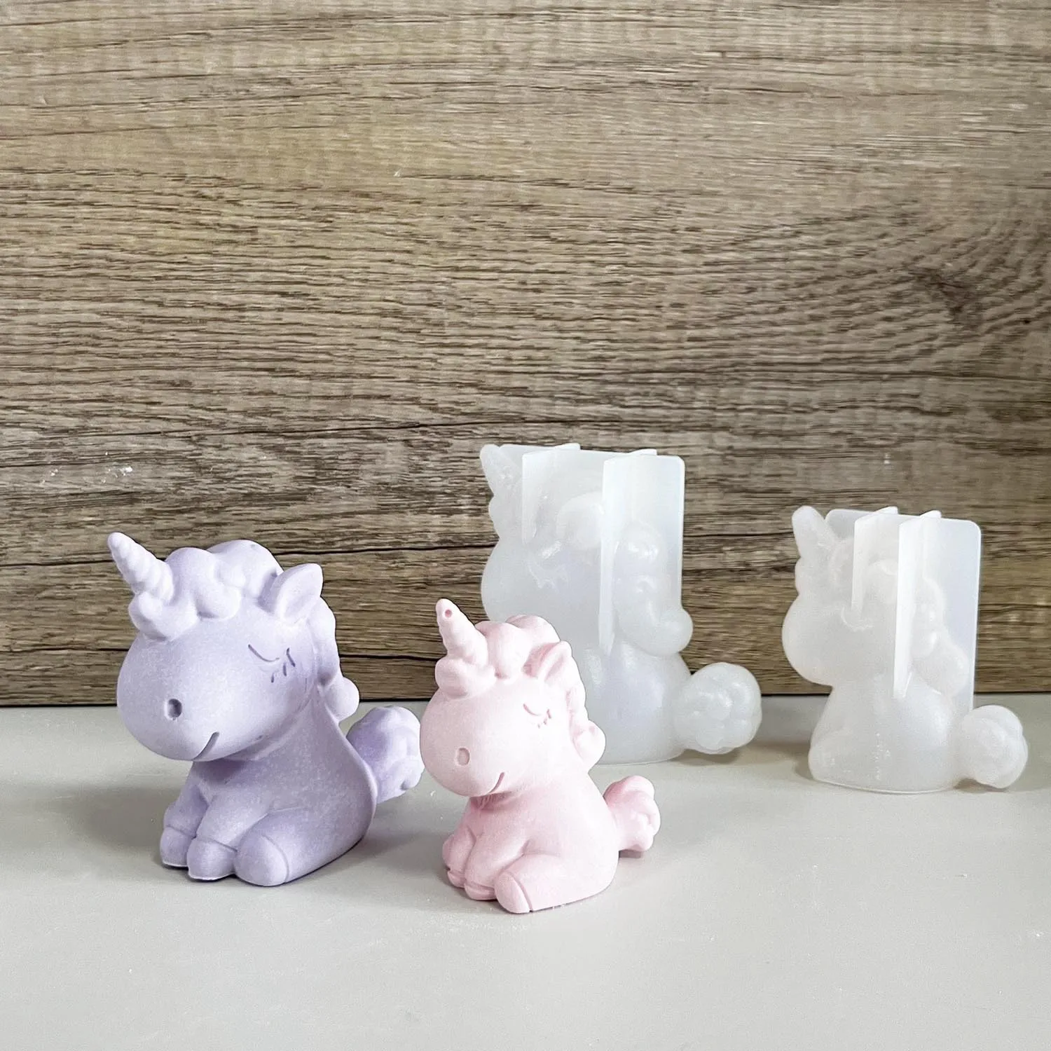 Candle Making Classes - 3D 기하학 실리콘 유니콘 고양이 사슴