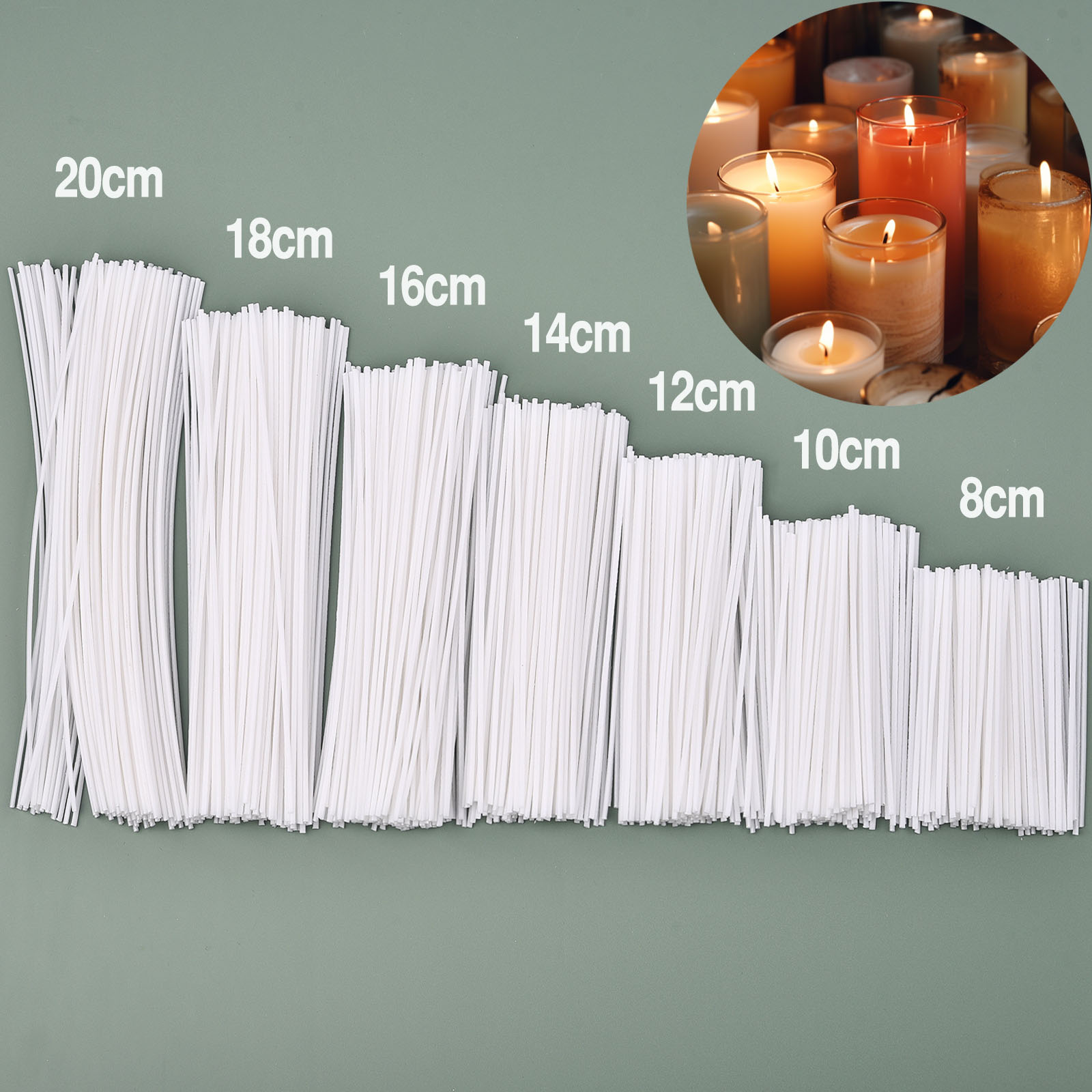 Candle Making Instructions - 왁스 코튼 캔들 심지 세트, 무연