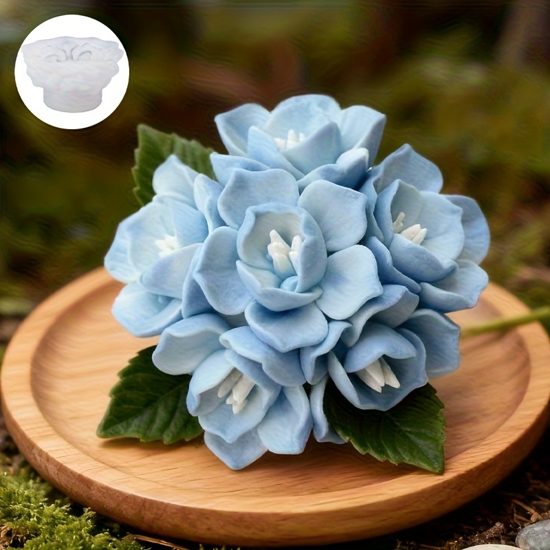 Candle Making Classes - 1개의 수국 양초 실리콘 몰드, 양초,