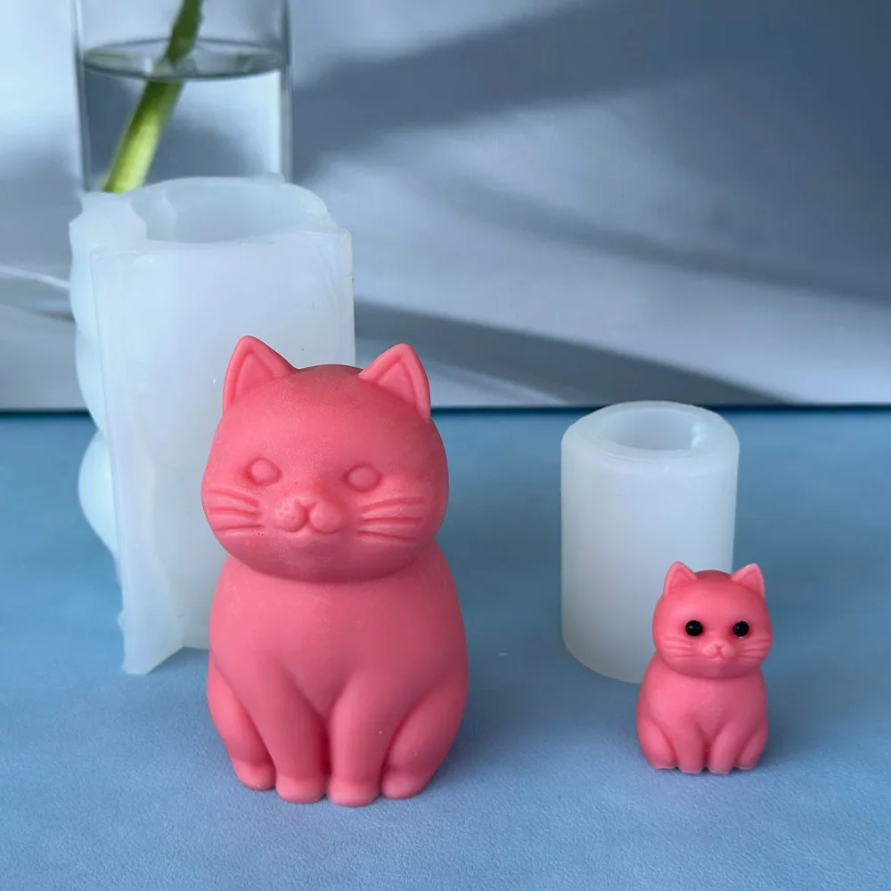 Candle Making Fat - 3D 뚱뚱한 고양이 동물 실리콘 양초