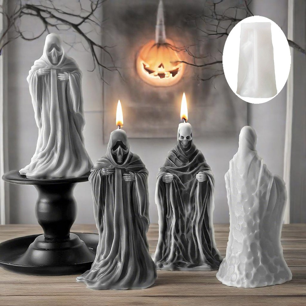 Candle Making Reno - 3D 해골 향초 실리콘 몰드, 로브