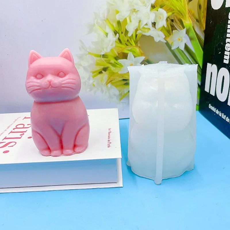 Candle Making Fat - 3D 뚱뚱한 고양이 동물 실리콘 캔들