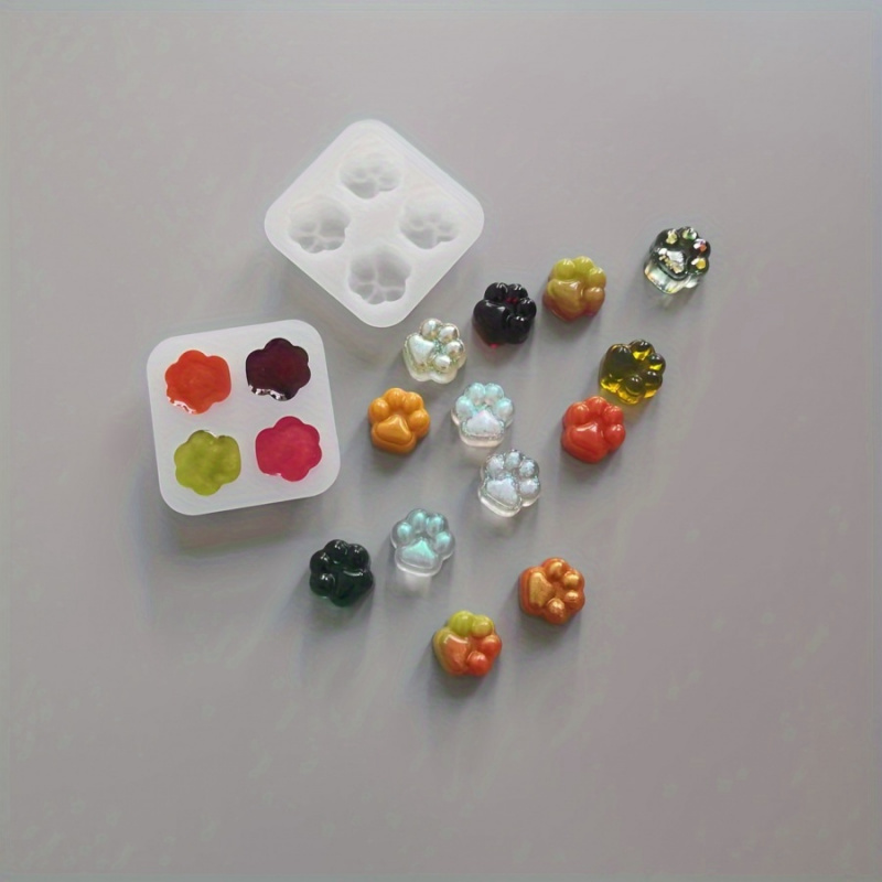 Candle Making Classes - 1개의 고양이 발 패턴 실리콘 몰드
