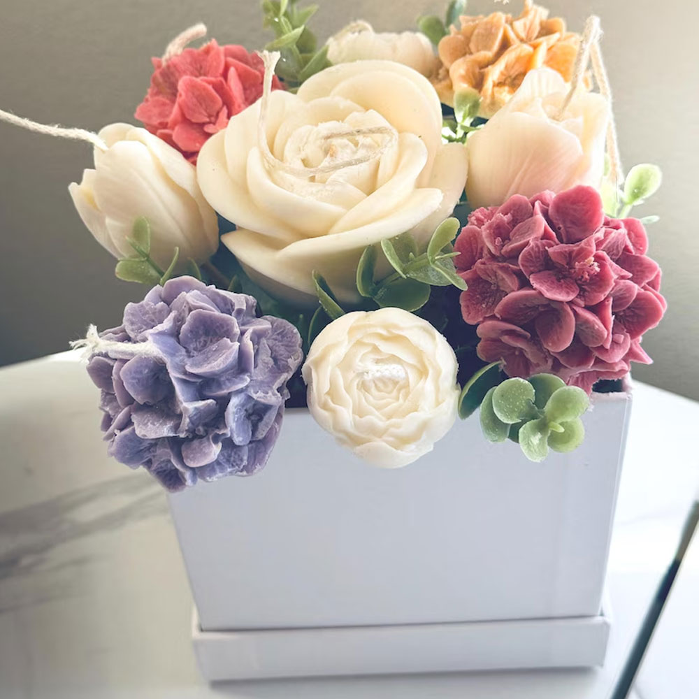 Candle Making Austin - 장미 튤립 실리콘 양초 금형 멀티