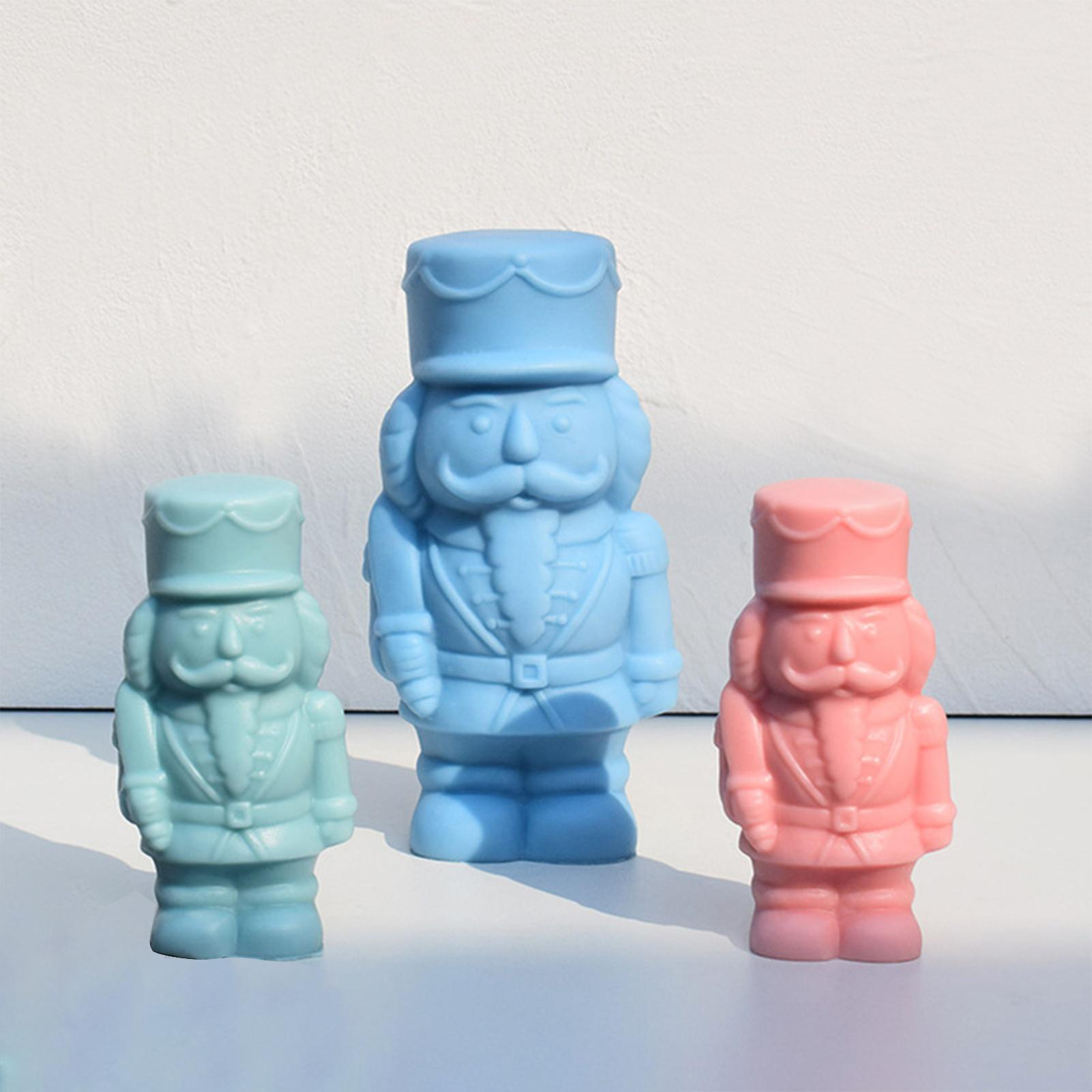 Candle Making Fat - 너트크래커 병사 양초 몰드 DIY 호두