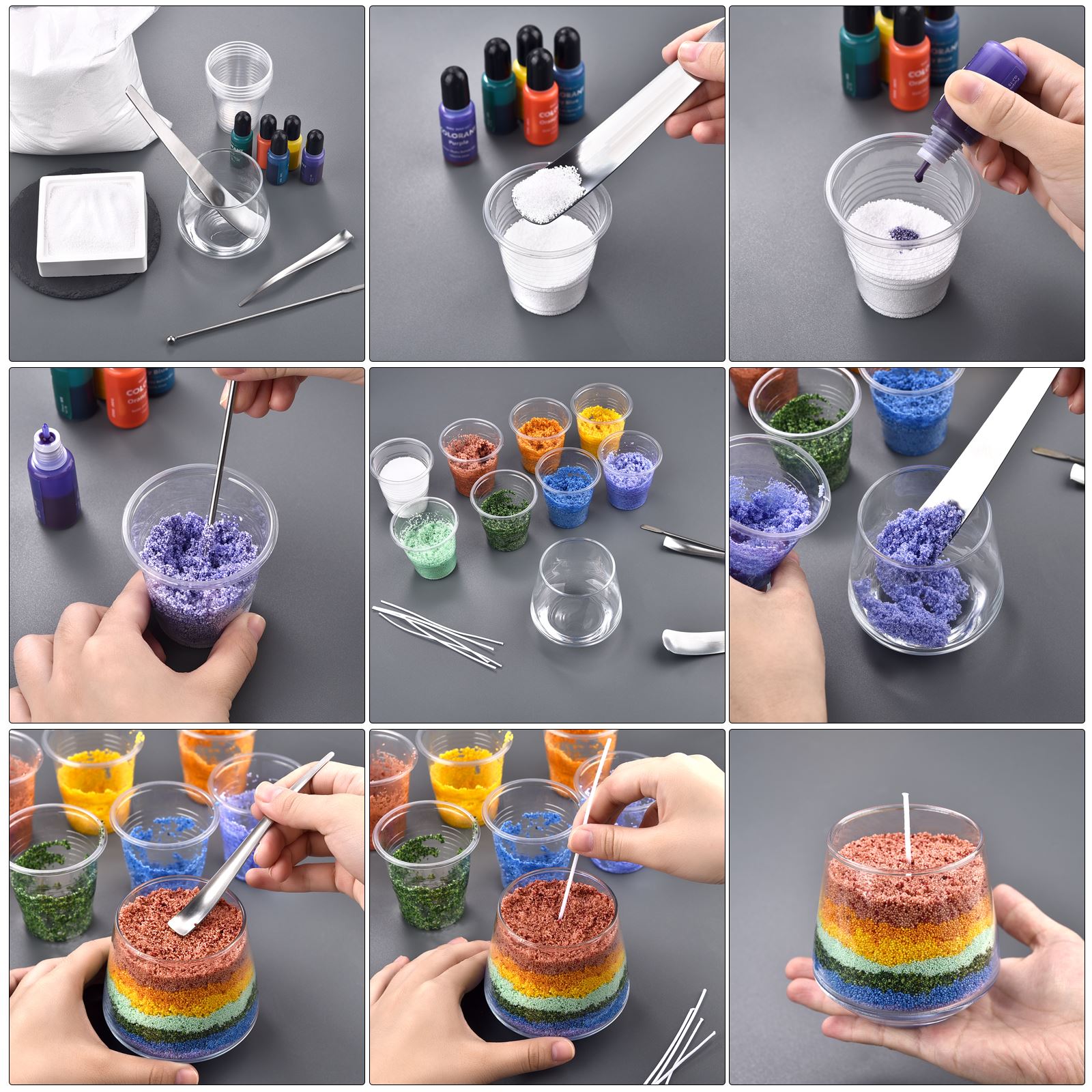 가연성 모래 수제 양초 왁스 DIY 재료 키트 안료 왁 - Candle Making Instructions 리뷰 및 가격