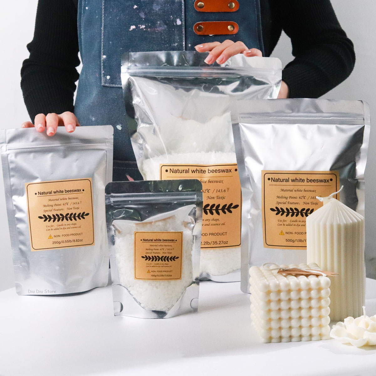흰색 밀랍 순수 천연 세분화 된 향기로운 양초 재료 D - Candle Making Kit Beeswax 리뷰 및 가격