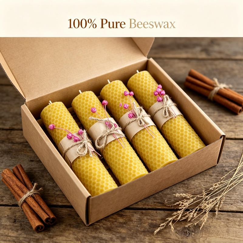 수제 롤드 비즈왁스 기둥 양초 4개, 5.9인치, 인조 - Candle Making Kit Beeswax 리뷰 및 가격