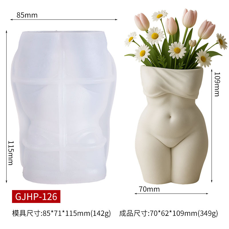 3D 통통한 여성 토르소 화병 실리콘 몰드, 플러스 사 - Candle Making Fat 리뷰 및 가격