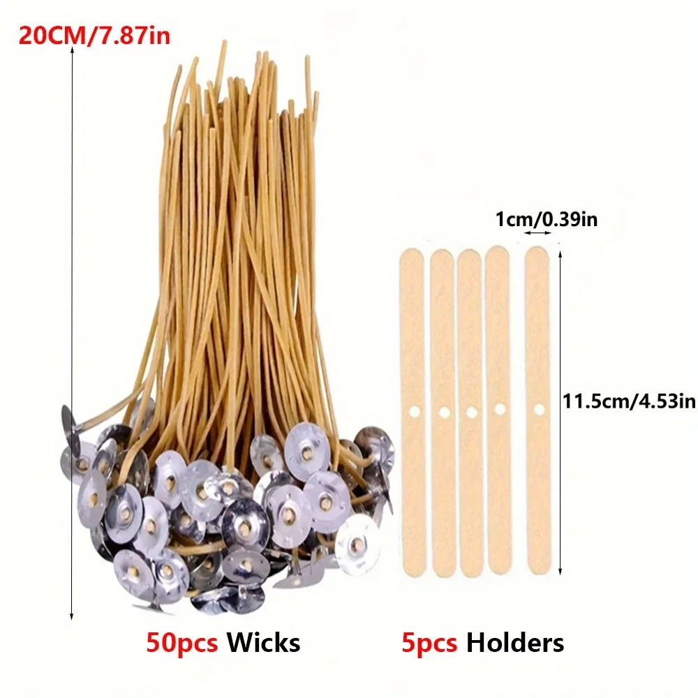 양초 심지 50 PCS 8 인치 대마 양초 심지 유기농 - Candle Making Kit Beeswax 리뷰 및 가격