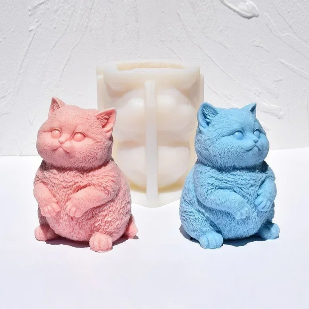 3D 뚱뚱한 고양이 아로마테라피 양초 실리콘 몰드 DI - Candle Making Fat 리뷰 및 가격