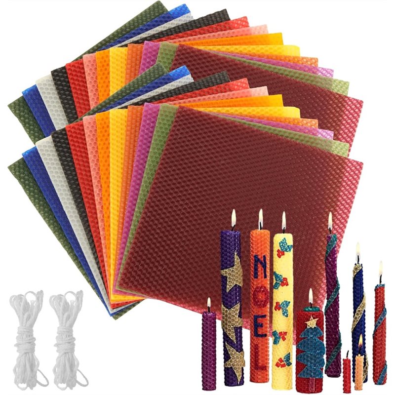 AT21-비즈왁스 시트(24개), 8 X 8인치 양초  - Candle Making Kit Beeswax 리뷰 및 가격