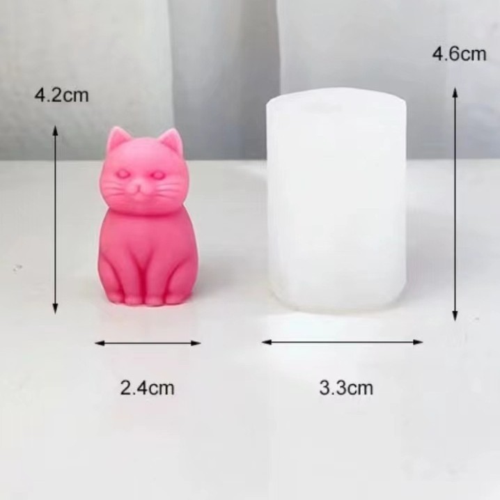 3D 뚱뚱한 고양이 동물 실리콘 양초 몰드 DIY 사랑 - Candle Making Fat 리뷰 및 가격