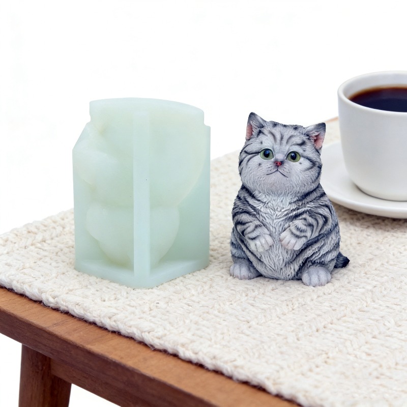 DIY 스탠딩 뚱뚱한 고양이 실리콘 캔들 몰드 3D 고 - Candle Making Fat 리뷰 및 가격