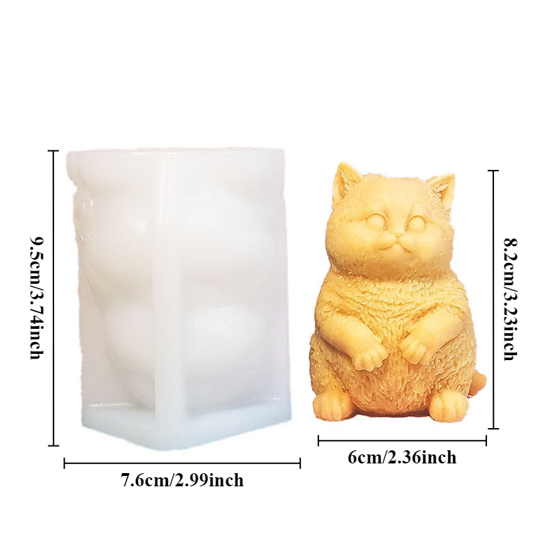 DIY 스탠딩 뚱뚱한 고양이 실리콘 캔들 몰드 3D 고 - Candle Making Fat 리뷰 및 가격