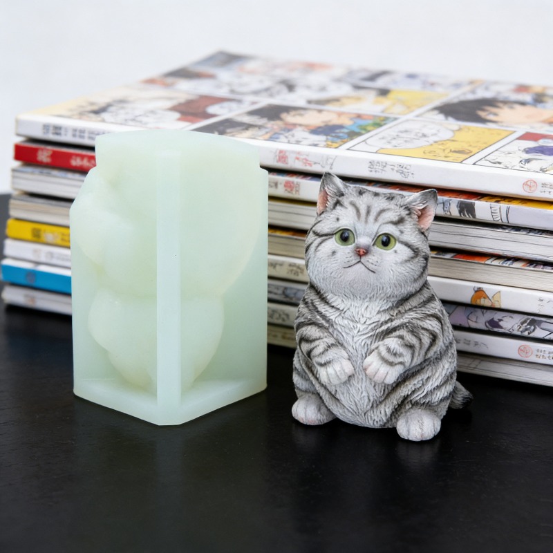 DIY 스탠딩 뚱뚱한 고양이 실리콘 캔들 몰드 3D 고 - Candle Making Fat 리뷰 및 가격