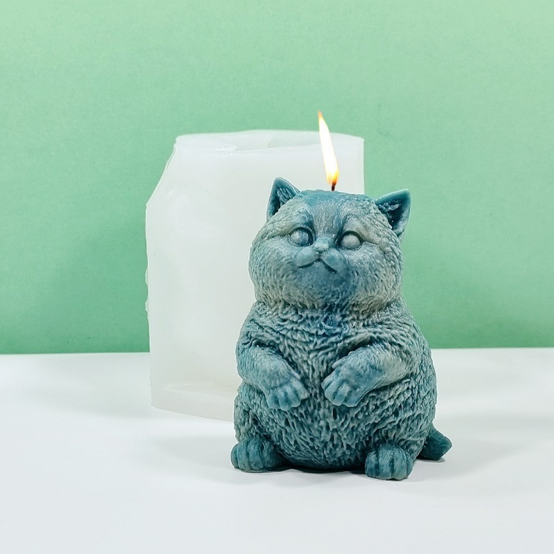 DIY 스탠딩 뚱뚱한 고양이 실리콘 캔들 몰드 3D 고 - Candle Making Fat 리뷰 및 가격