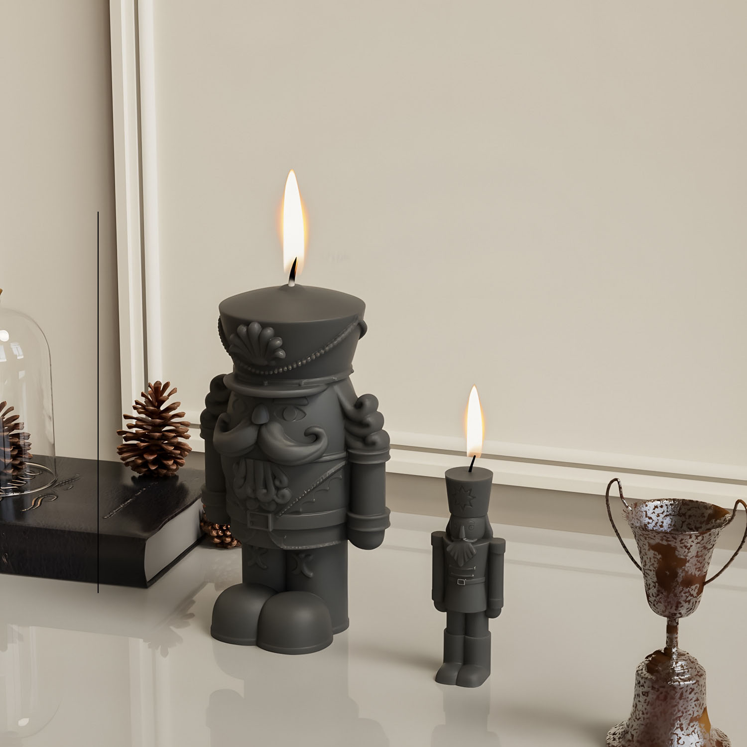 너트크래커 병사 양초 몰드 DIY 호두 병사 실리콘 몰 - Candle Making Fat 리뷰 및 가격