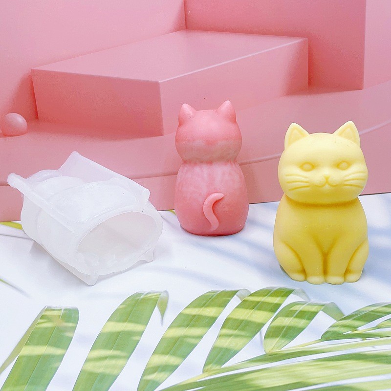 3D 뚱뚱한 고양이 동물 실리콘 캔들 몰드 DIY 귀여 - Candle Making Fat 리뷰 및 가격