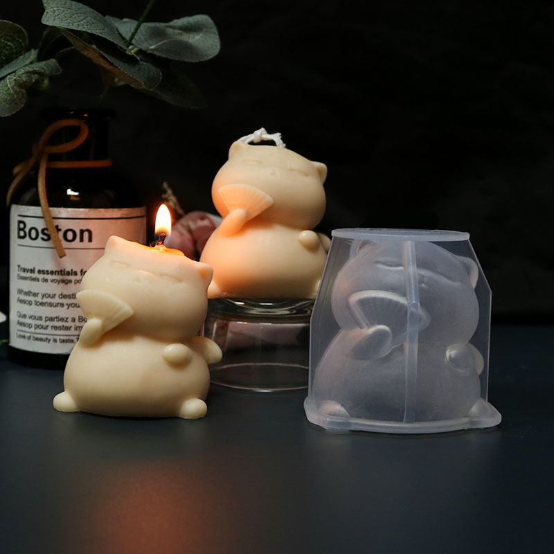 귀여운 뚱뚱한 고양이 실리콘 양초 금형 입체 동물 아로 - Candle Making Fat 리뷰 및 가격