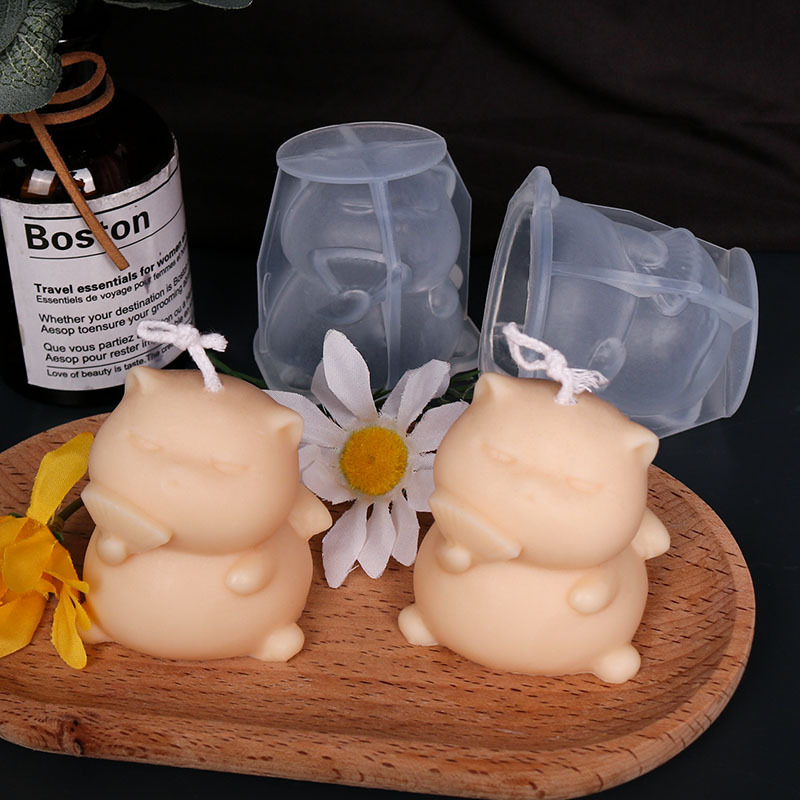 귀여운 뚱뚱한 고양이 실리콘 양초 금형 입체 동물 아로 - Candle Making Fat 리뷰 및 가격