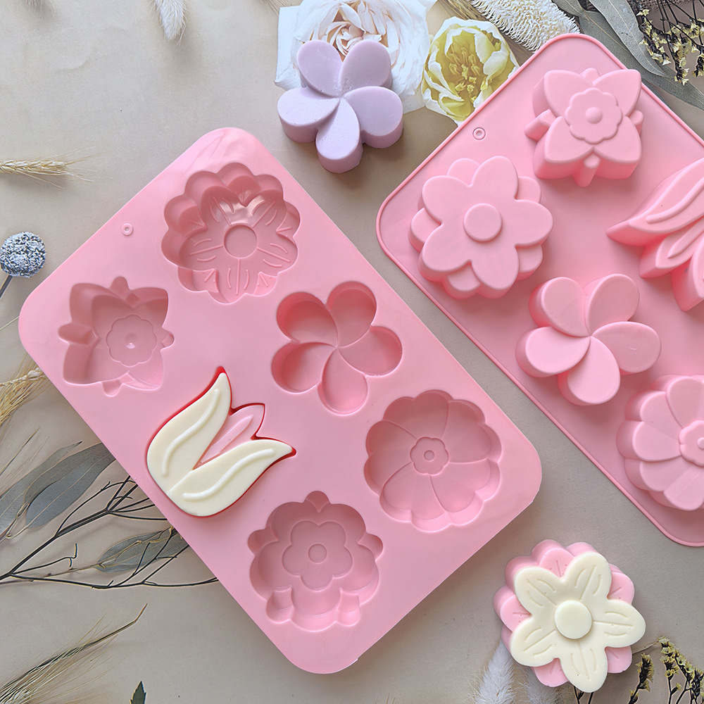 다양한 꽃 모양 실리콘 몰드, 비누 및 양초 제작, 케 - Candle Making Classes 리뷰 및 가격