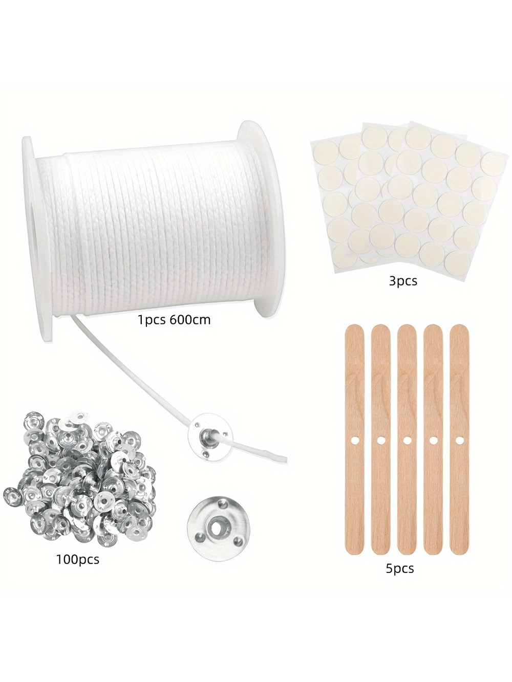 200피트 캔들 심지 - 100개의 금속 심지, 60개 - Candle Making Instructions 리뷰 및 가격
