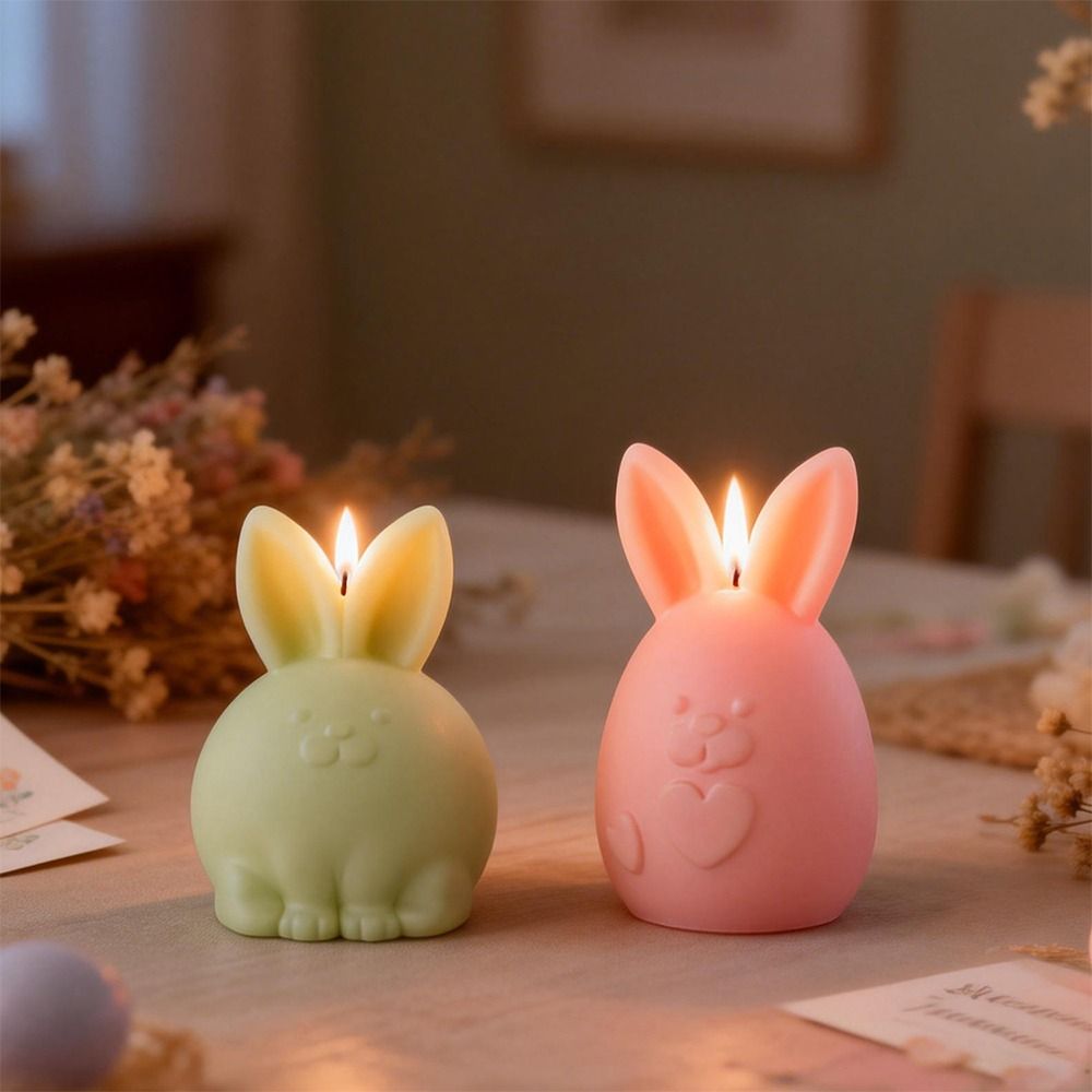 만화 토끼 부활절 토끼 몰드 뚱뚱한 토끼 실리콘 양초  - Candle Making Fat 리뷰 및 가격